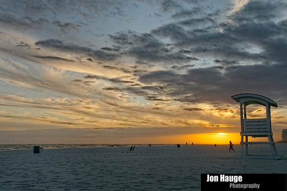 Lifeguard tower at Sunset