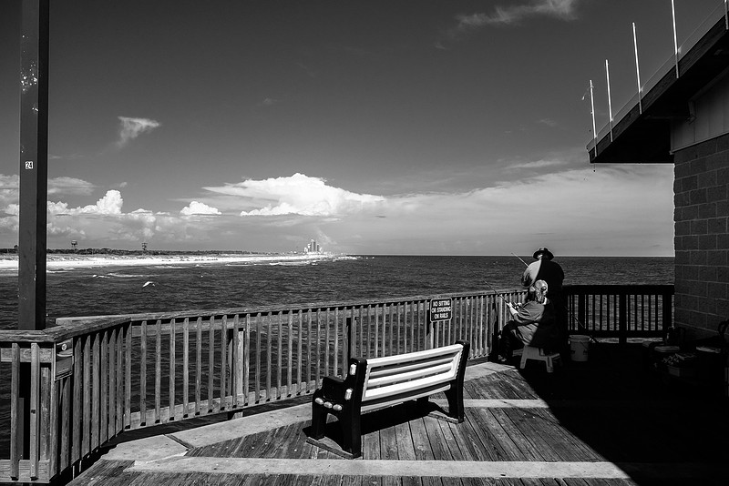 People Fishing at Pier