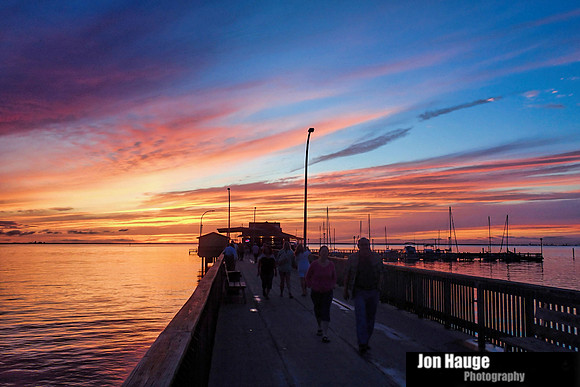 August sunset at Fairhope Pier