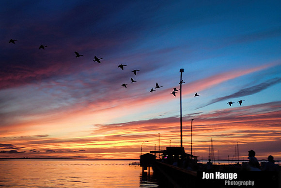August sunset at Fairhope Pier