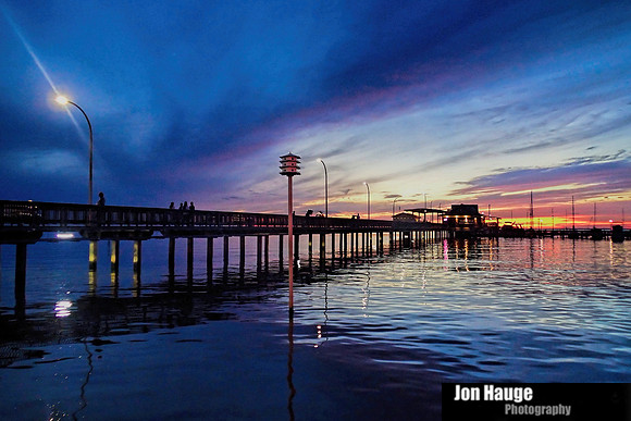 August sunset at Fairhope Pier