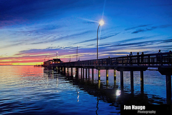 August sunset at Fairhope Pier