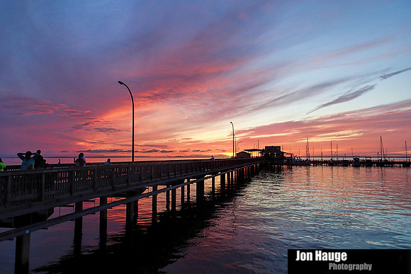 August sunset at Fairhope Pier