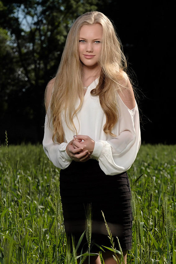 Prom Portrait in Wheat Field