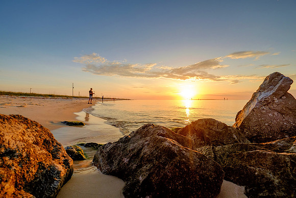 Fishing at Fort Morgan