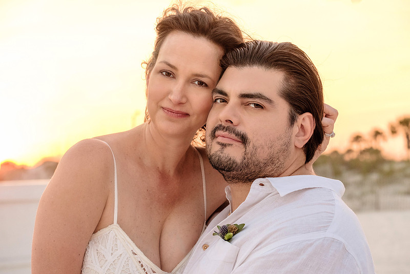 Wedding Porttrait at Sunset