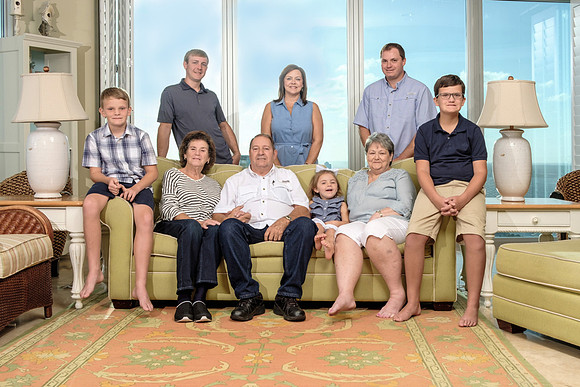 Gulf Shores Windy Day Family Portrait | Island Towers