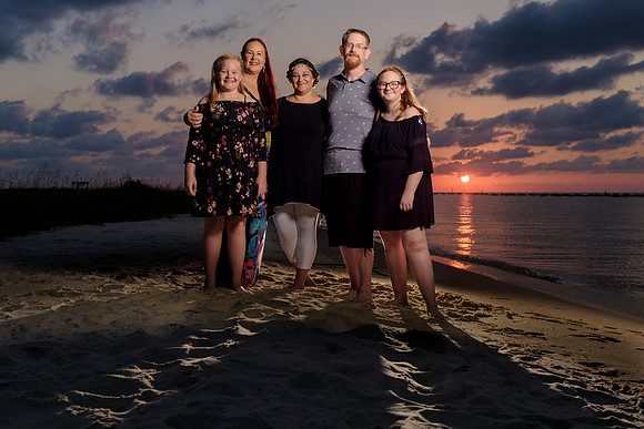 Dauphin Island Family Sunset Portrait