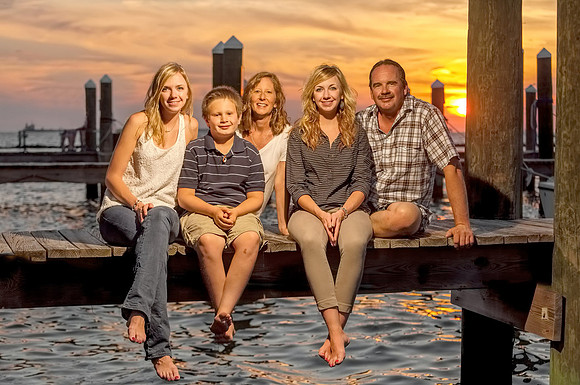 Family Sunset Portrait Fort Morgan