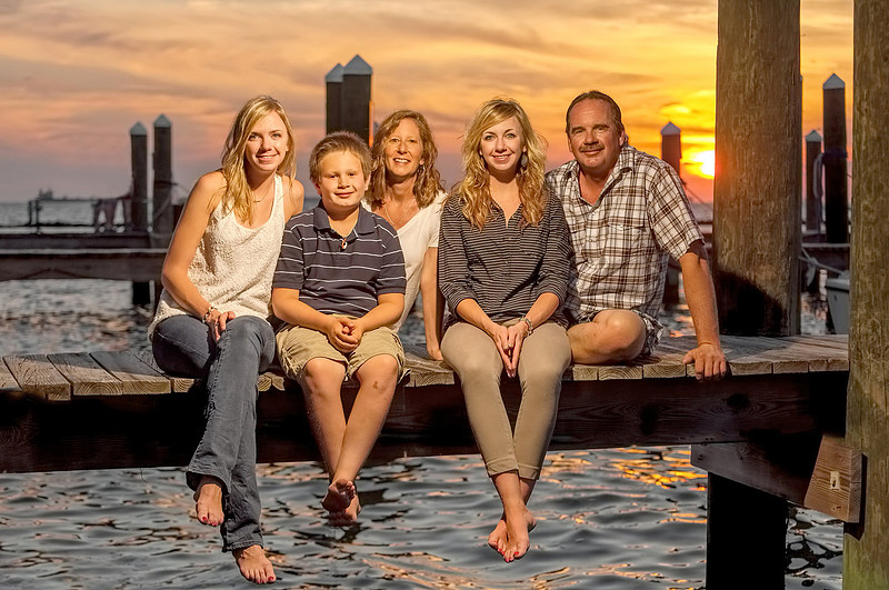 Family Sunset Portrait Fort Morgan