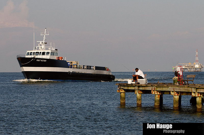 Ship in Mobile Bay