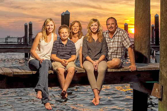 Family Sunset Portrait Fort Morgan