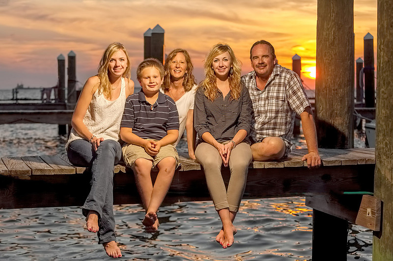 Family Sunset Portrait Fort Morgan