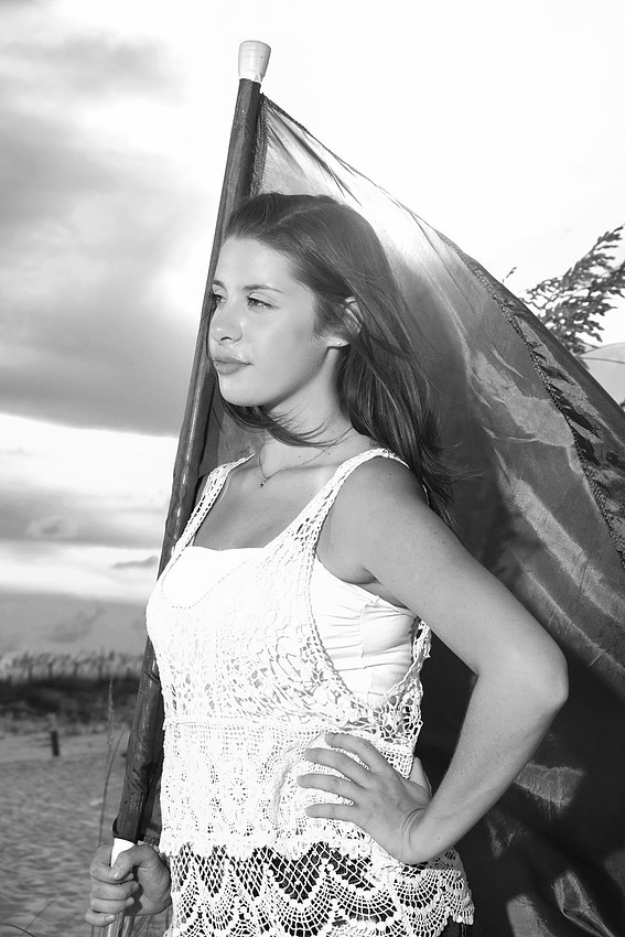 Color Guard Senior Portrait