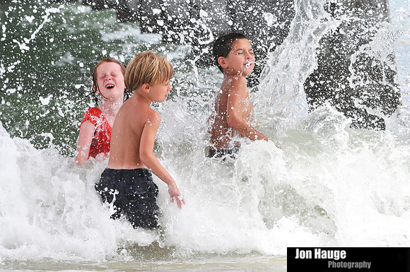 Kids Playing in Surf