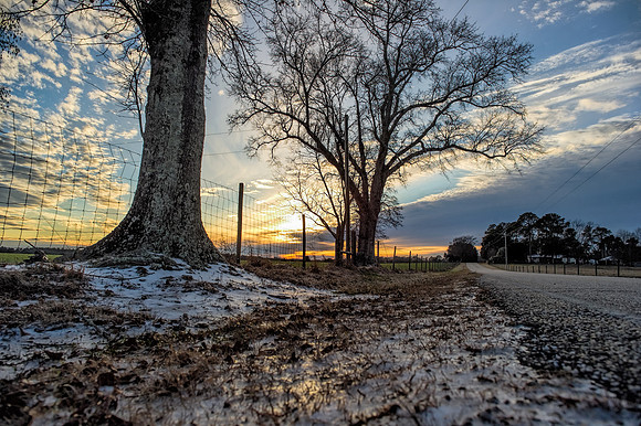 Robertsdale Sunset After Winter Storm